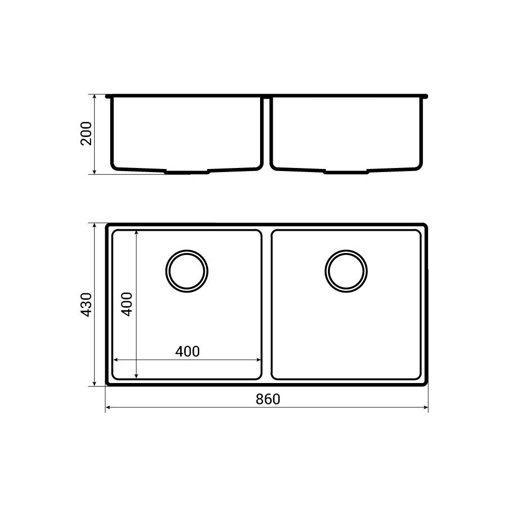 Bluci Acute 09 Double Bowl Kitchen Sink Sinks Taps