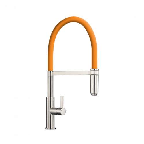 1810 Company Spirale Tap in Brushed Steel with Flexible Hose