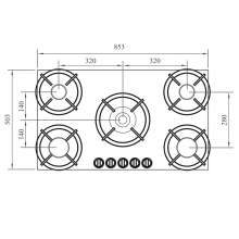 ELBRUS PITT by Reginox - 5 PITT Individual Burner Gas Hobs