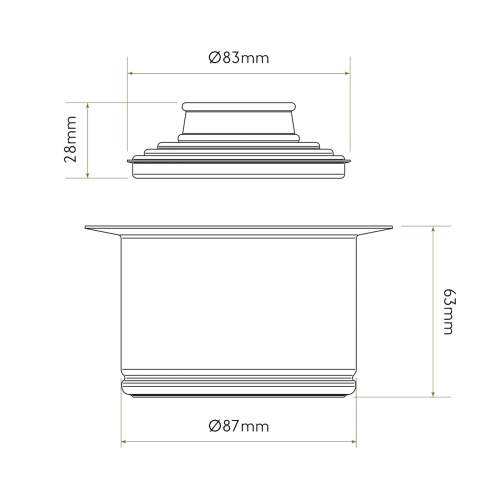 Bidbury & Co 3.5″ Luxury Waste Adapter