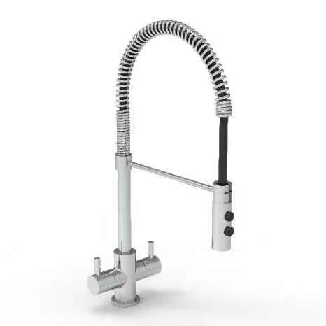 Reginox Titania Professional Style Kitchen Mixer Tap with Pull Out Spout