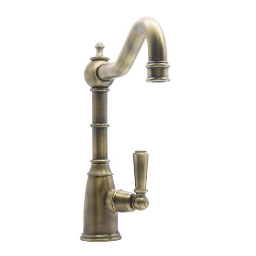 Bidbury & Co Stanton Single Lever Patinated Brass Monobloc Tap with Metal Handles