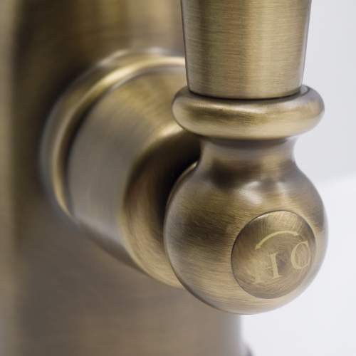 Bidbury & Co Stanton Single Lever Patinated Brass Monobloc Tap with Metal Handles