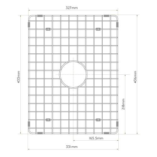 Bidbury and Co Single Bowl Chrome Sink Grid