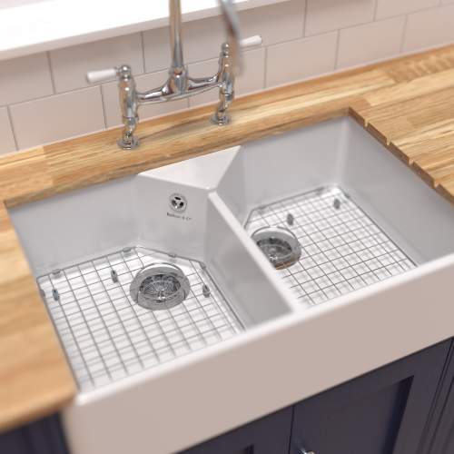 Bidbury and Co GRID-LH Double Bowl Chrome Left Hand Sink Grid