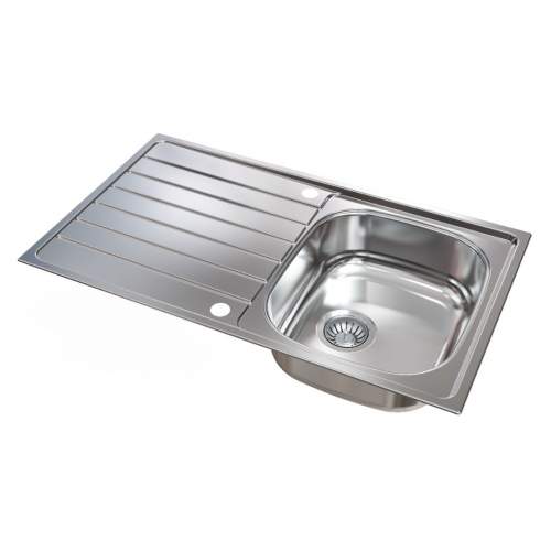 Harlyn Towan 100 Compact Stainless Steel Single Bowl Kitchen Sink