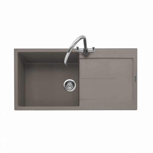 Caple Canis 100 Inset Kitchen Sink With Drainer - Mink