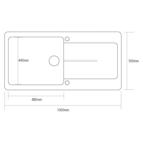 Caple Canis 100 Inset Kitchen Sink With Drainer - Mink