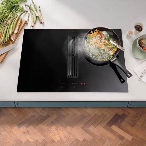 Caple DD820BK 80cm Induction Hob with Downdraft Extractor