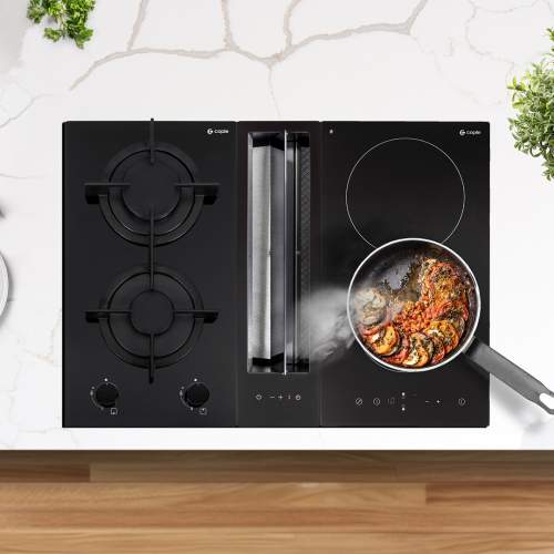 Caple DD523BK 52cm Black Modular Flip Downdraft Extractor