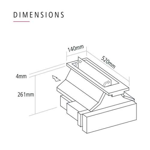 Caple DD523BK 52cm Black Modular Flip Downdraft Extractor