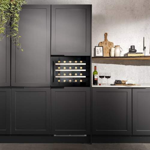 Caple WC6411BG Black In-Column Single Zone Wine Cooler