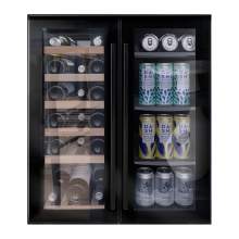 Caple Wi6235BG Black Undercounter Dual Zone Side by Side Wine Cooler