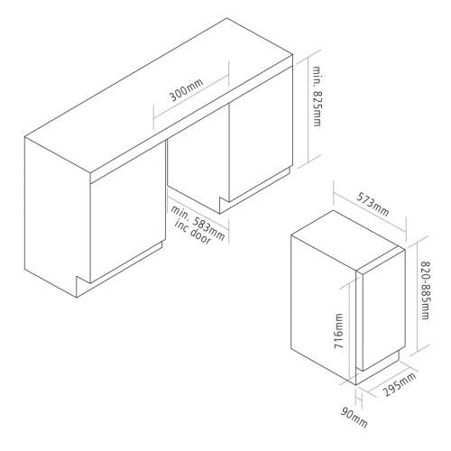 Caple Wi3126BG Black Undercounter Single Zone Wine Cooler