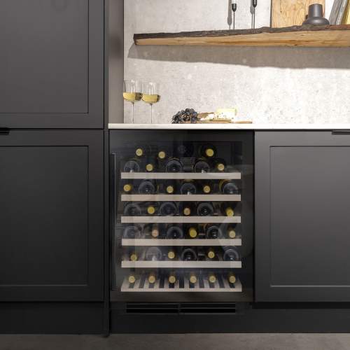 Caple Wi6143BG Black Glass Undercounter Single Zone Wine Cooler