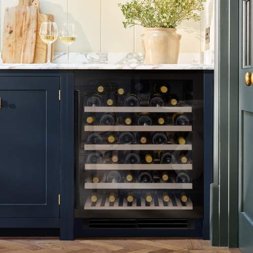 Caple Wi6143BG Black Glass Undercounter Single Zone Wine Cooler