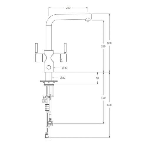 InSinkErator 4N1 L Shape Tap, Neo Tank and Filter Pack