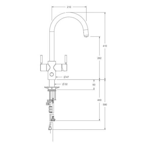 InSinkErator 4N1 J Shape Tap Neo Tank and Filter Pack