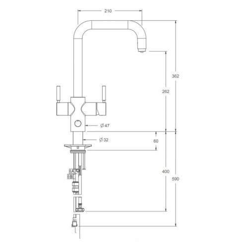 InSinkErator 4N1 U Shape Tap Neo Tank and Filter Pack