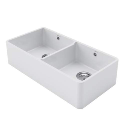 Rangemaster Double Bowl Ceramic Farmhouse Kitchen Sink