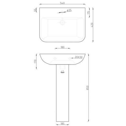 Bluci Bargana Full Bathroom Suite with Bath