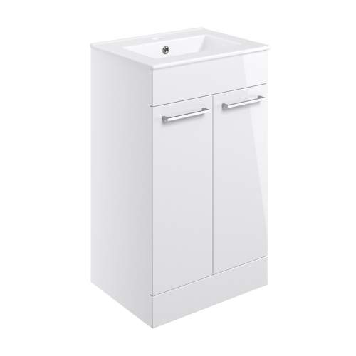 Bluci Vercelli 510mm Cloakroom Pack White Gloss and Chrome