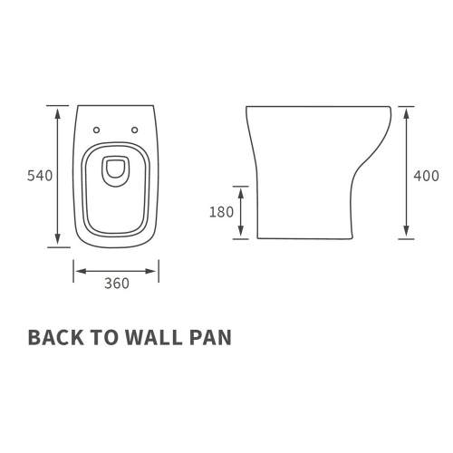 Bluci Vercelli 510mm Cloakroom Pack White Gloss and Chrome