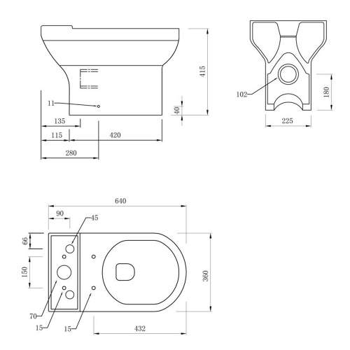 Bluci Fondi Full Suite and Bath with Chrome Taps