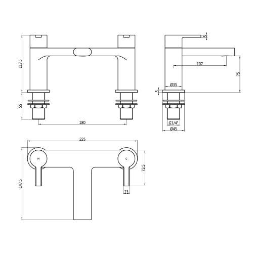 Bluci Fondi Full Suite and Bath with Chrome Taps