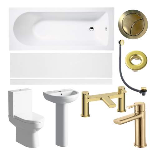 Bluci Fondi Full Suite and Bath with Brushed Brass Taps