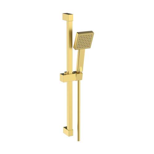 Bluci Square Concealed Valve Head and Arm Shower Pack - Brushed Brass