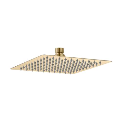 Bluci Square Concealed Valve Head and Arm Shower Pack - Brushed Brass