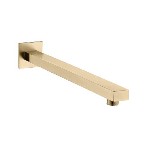 Bluci Square Concealed Valve Head and Arm Shower Pack - Brushed Brass