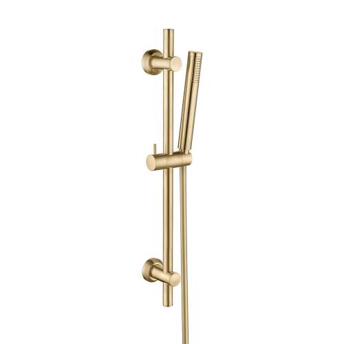 Bluci Round Concealed Valve Head and Arm Shower Pack - Brushed Brass